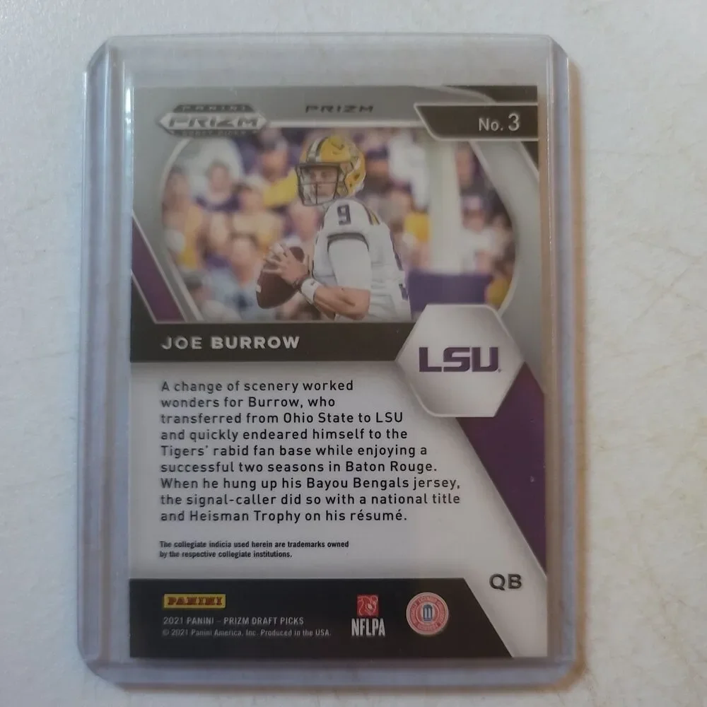 2021 Panini Prizm Draft Picks - Joe Burrow #3 Green Wave Prizm